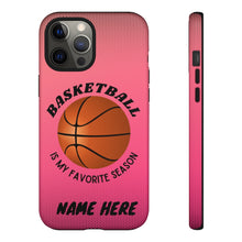 Load image into Gallery viewer, Favorite Season Basketball iPhone Samsung Case - Pink Raspberry