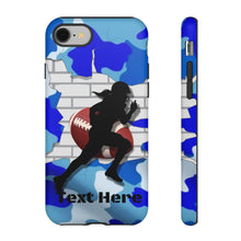 Load image into Gallery viewer, Gridiron Girl Football iPhone and Samsung Case -Blue Camo