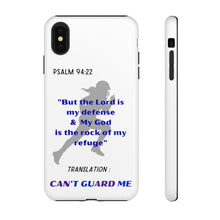 Load image into Gallery viewer, Gridiron Girl Can't Guard Me Cell Phone Case-Purple and Blue
