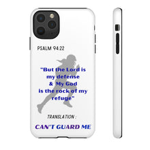 Load image into Gallery viewer, Gridiron Girl Can't Guard Me Cell Phone Case-Purple and Blue