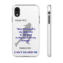 Load image into Gallery viewer, Gridiron Girl Can't Guard Me Cell Phone Case-Purple and Blue