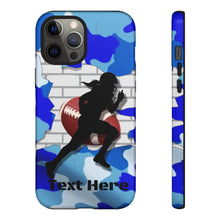 Load image into Gallery viewer, Gridiron Girl Football iPhone and Samsung Case -Blue Camo