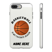 Load image into Gallery viewer, Favorite Season Basketball Phone Case for iPhone or Samsung -White