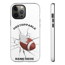 Load image into Gallery viewer, UNstoppable Football iPhone and Samsung Case -White
