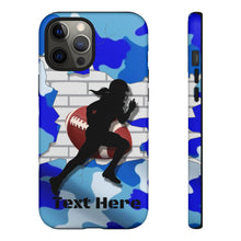 Load image into Gallery viewer, Gridiron Girl Football iPhone and Samsung Case -Blue Camo