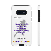 Load image into Gallery viewer, Gridiron Girl Can't Guard Me Cell Phone Case- Purple and Gold