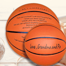 Load image into Gallery viewer, Granddaughter Engraved Basketball Gift - Tate's Box
