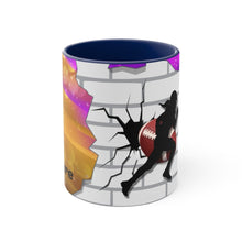 Load image into Gallery viewer, Gridiron Girl Coffee Mug - UNstoppable-Purple and Gold - Tate's Box