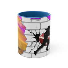 Load image into Gallery viewer, Gridiron Girl Coffee Mug - UNstoppable-Purple and Gold - Tate's Box