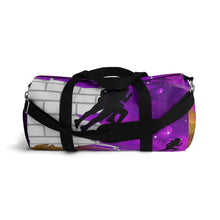 Load image into Gallery viewer, Gridiron Girl Duffel Bag - UNstoppable Purple and Gold - Tate's Box
