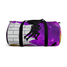 Load image into Gallery viewer, Gridiron Girl Duffel Bag - UNstoppable Purple and Gold - Tate's Box
