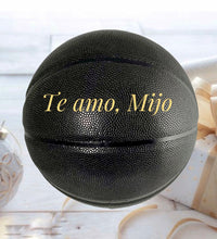 Load image into Gallery viewer, Love Dad To Son Engraved Basketball Gift -Black & Gold