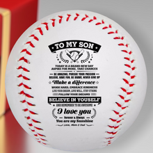 Load image into Gallery viewer, Love Mom and Dad To Son Baseball