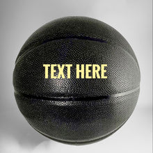 Load image into Gallery viewer, Love Mom and Dad - To Our Son Engraved Basketball Gift - Black &amp; Gold
