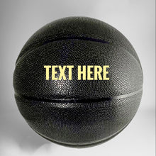 Load image into Gallery viewer, Love Mom and Dad - To Our Son Engraved Basketball Gift - Black & Gold