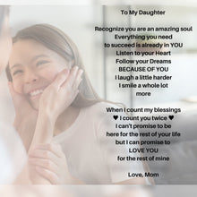 Load image into Gallery viewer, Love Mom, To Daughter - Engraved Basketball Gift - Black & Gold