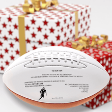 Load image into Gallery viewer, To Our Son, Love Mom & Dad Football Gift