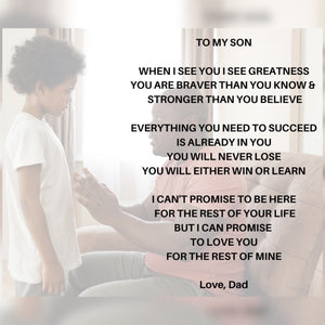 To Son, Love Dad Football Gift