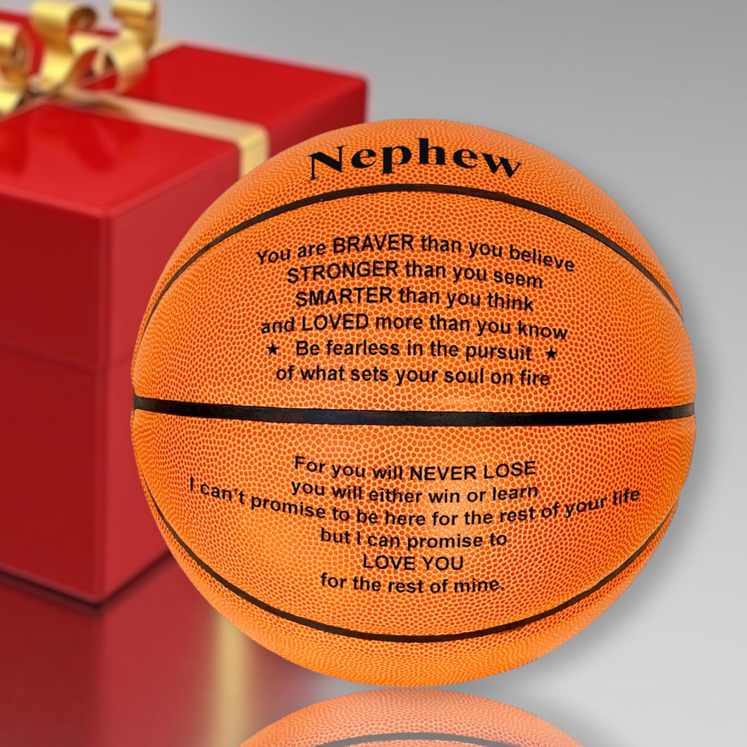 Nephew Engraved Basketball Gift