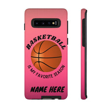 Load image into Gallery viewer, Favorite Season Basketball iPhone Samsung Case - Pink Raspberry
