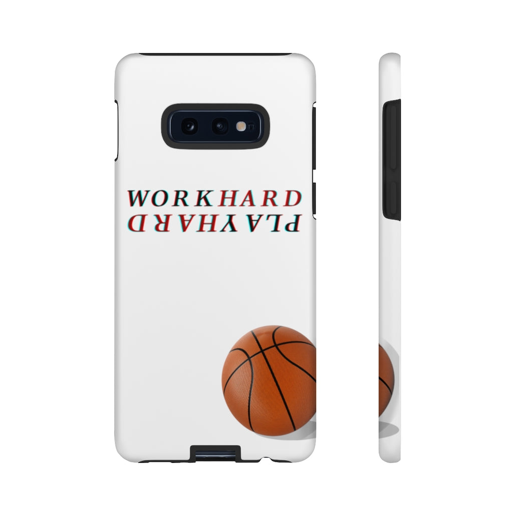 Work Hard Play Hard Basketball Cell Phone Case for iPhone or Samsung – Tate's Box Work Hard Play Hard Basketball Cell Phone Case for iPhone or Samsung – Tate's Box