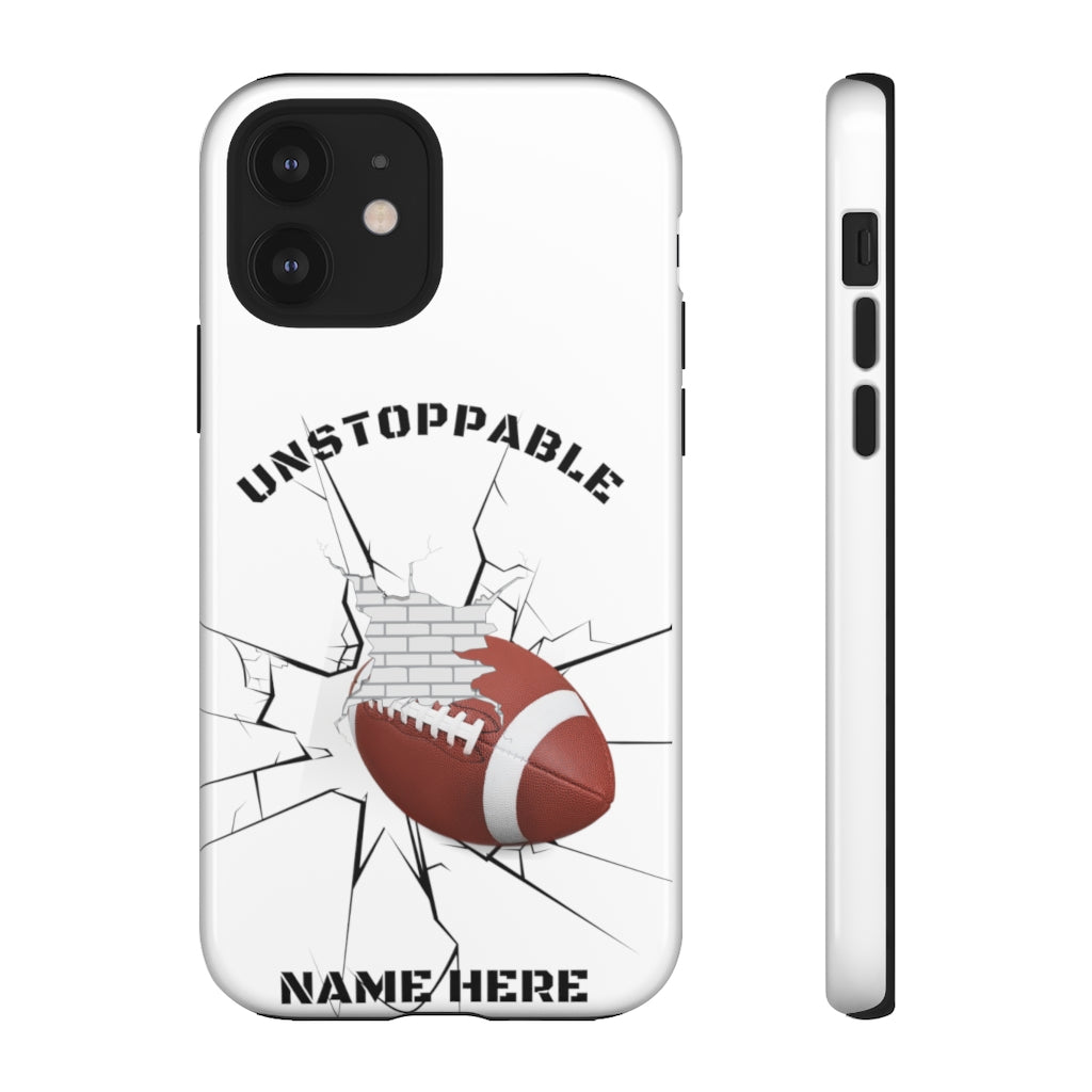 UNstoppable Football iPhone and Samsung Case -White – Tate's Box UNstoppable Football iPhone and Samsung Case -White – Tate's Box