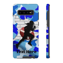 Load image into Gallery viewer, Gridiron Girl Football iPhone and Samsung Case -Blue Camo

