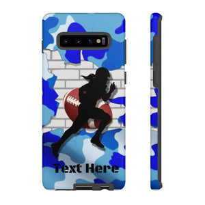 Gridiron Girl Football iPhone and Samsung Case -Blue Camo