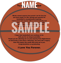Load image into Gallery viewer, Custom Engraved Basketball - Tate's Box
