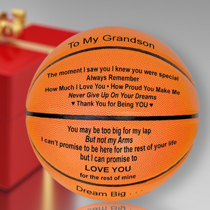 Grandson Engraved Basketball Gift