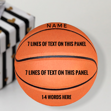 Load image into Gallery viewer, 8 Panel Custom Engraved Basketball-J. Locker
