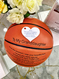 Granddaughter Personalized Basketball Gift