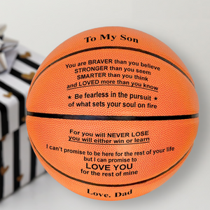 Love Dad, To Son Engraved Basketball Gift