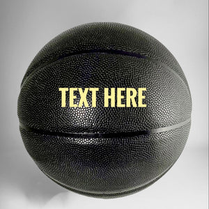 To My Son Engraved Basketball Gift - Black & Gold