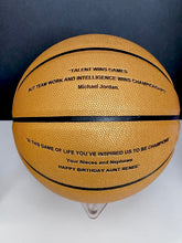 Load image into Gallery viewer, 8 Panel Custom Engraved Basketball-J. Locker
