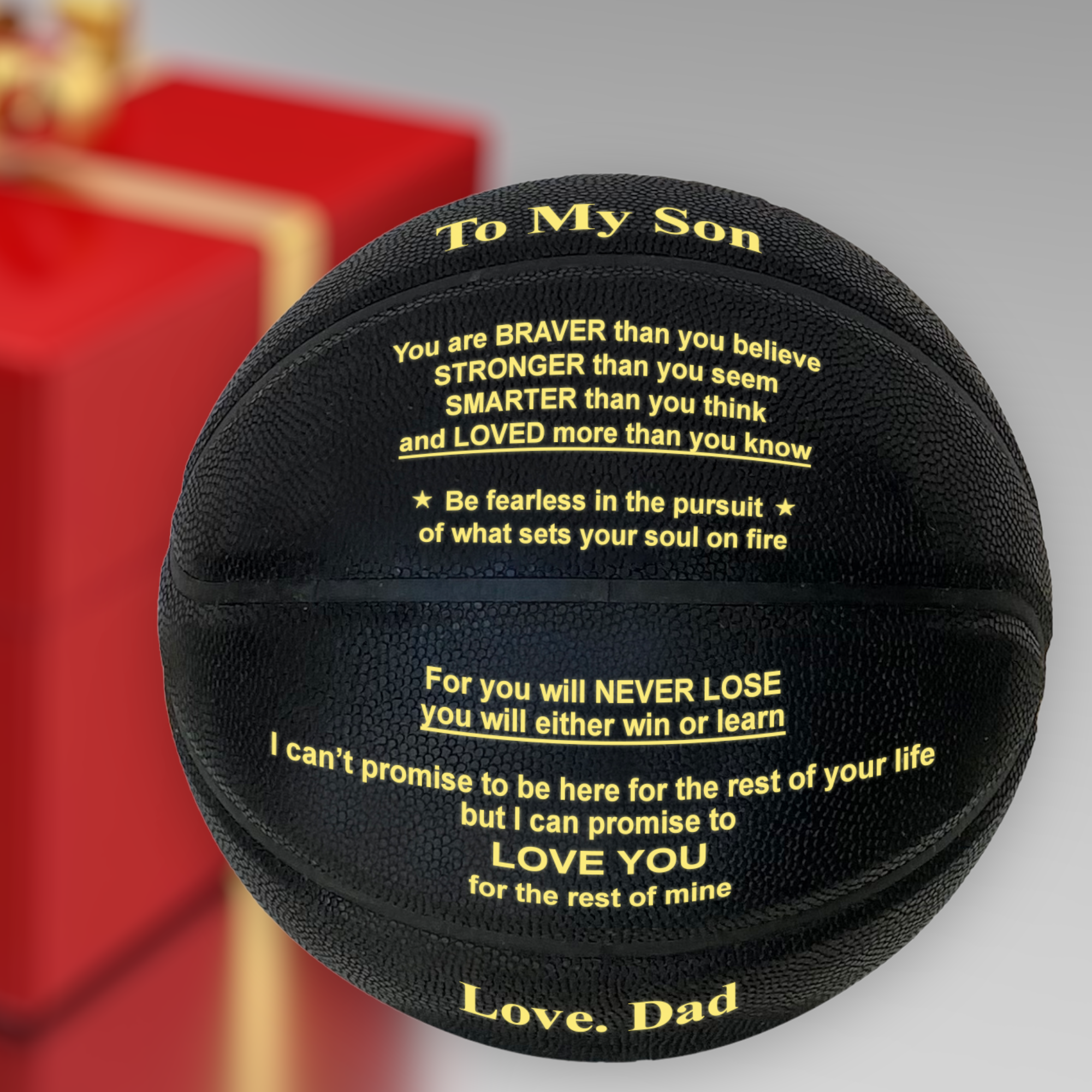 : Engraved Outdoor Basketball Gift, Personalized 29.5 Basketball,  Custom Birthday Graduation Back to School Gift for Son from Dad - Son, You  Are Capable of Achieving Anything You Put Your Mind To :