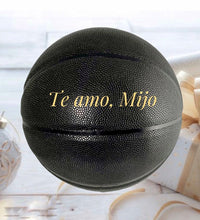 Load image into Gallery viewer, To My Son Engraved Basketball Gift - Black &amp; Gold
