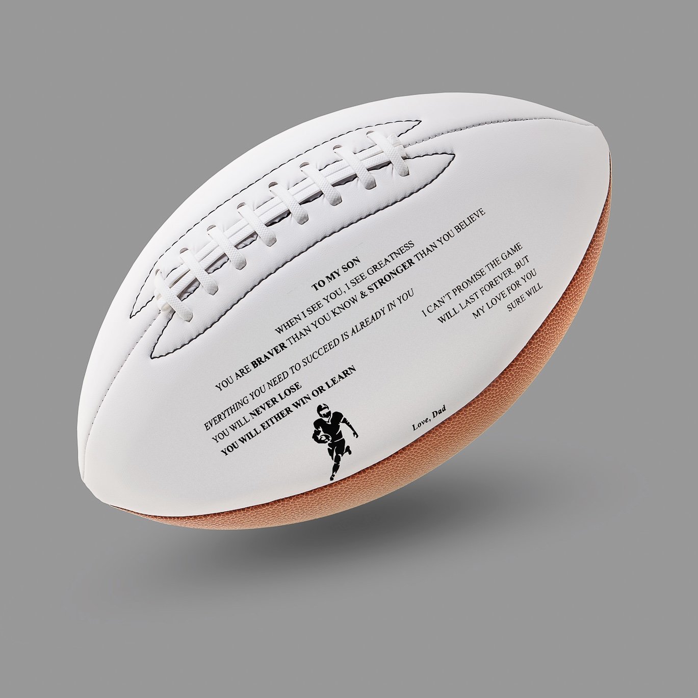 Personalisiertes Fußball-Geschenk – Gravierter Lederfußball Mit Pumpe & Tragetasche – Für Sohn, Tochter, Enkel