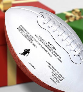 To Son, Love Mom Football Gift